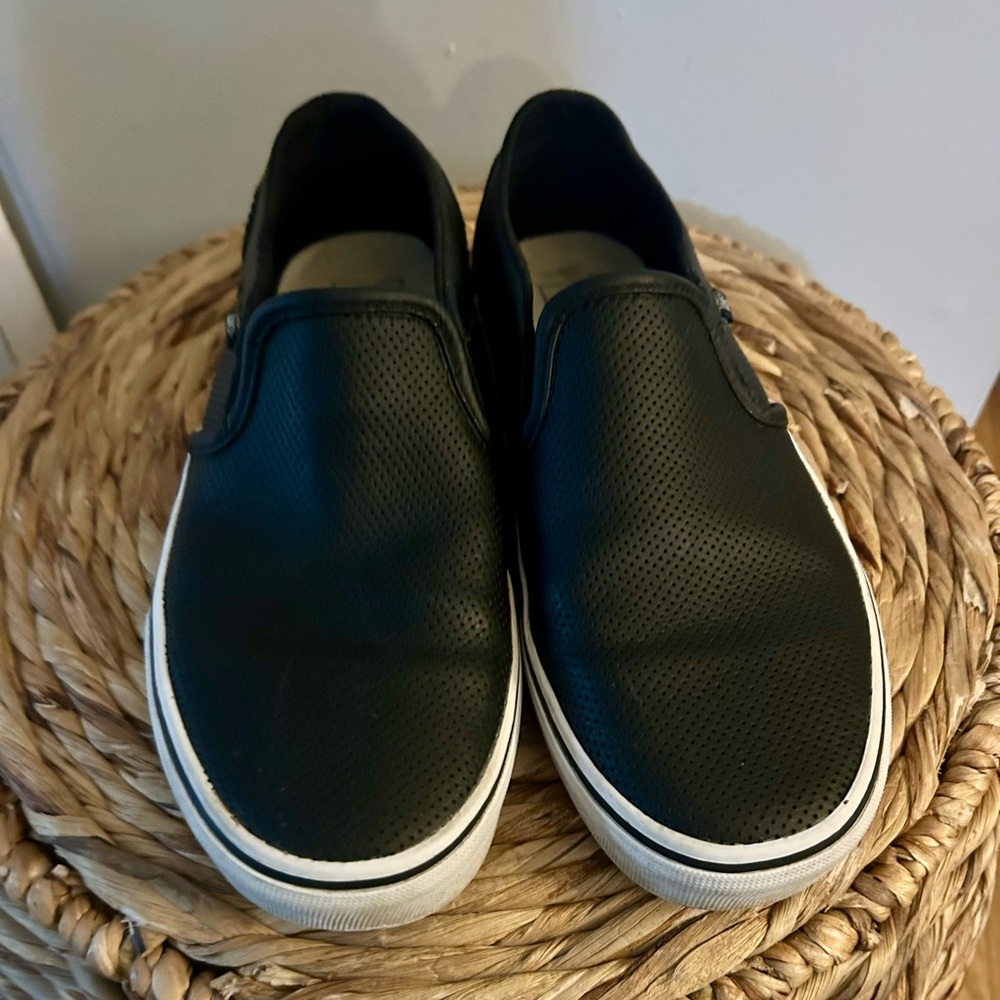 Vans Black Perforated Slip-On Loafers Women’s Size 8